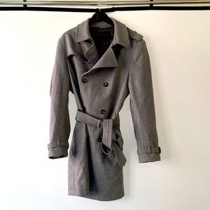 Double breasted military style overcoat